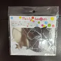 Silberne Partygirlande mit Sternen und Kreisen in originaler Kunststoffverpackung - Silber Spiegel Sterne Und Kreise