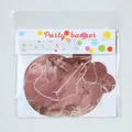 Roségoldene Glitzerstern- und Kreis-Papiergirlande Partybanner in Einzelhandelsverpackung - Hell Roségold Spiegel Sterne Und Kreise
