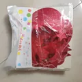 Red glitter party banner decoration packaged in transparent bag with card insert - Christmas Red Mirror Stars And Circles