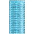 Close-up of bright blue metallic square tinsel curtain for party background decoration - 100cmx200cm / Light Blue