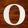 Autocollant lettre O blanc pour boîtes à ballons et décorations de fête sur bois - Lettre O