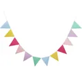 Colorful macaron triangle bunting banner for birthday parties and classroom decorations - Macaron Color Triangle Banner