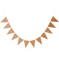 Guirlande de fanions triangles en papier kraft pour décoration de mariage et fête - Couleur Papier Kraft