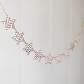 Star-shaped patriotic party banner with metallic wavy pattern for outdoor tent decoration - Wavy Five-Pointed Stars in Rose Gold