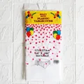 Nappe PEVA blanche réutilisable avec pois rouges et ballons dimensions 137x274cm - Rouge