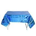 Metallische hellblaue PET-Tischdecke für Geburtstagsfeiern und Event-Dekorationen - 1M*2.7M / Blau