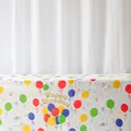 Mantel grueso de PEVA Happy Birthday con globos coloridos para decoración de fiesta - Estampado de globos