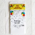 Nappe de fête à pois gris et ballons 137x274cm dans son emballage d'origine - Argent