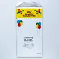 Mantel de plástico reutilizable blanco con motivos de globos de colores, de 137x274 cm - Blanco