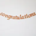Rose gold glitter Congratulations banner for 2025 graduation party wall decoration - Rose Gold Glitter Congratulations / Rose Gold