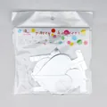 Silver mirror heart and Valentine's Day banner in professional retail packaging - I LOVE U Mirror Heart Banner
