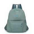 Light blue-green Oxford cloth fashion backpack with multiple pockets and durable fabric - Green