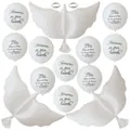 Memorial white balloon set with dove shapes and Forever in Our Hearts tribute text - Dove Funeral Memorial Set