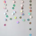 Ghirlanda di cerchi olografici cangianti per decorazioni di feste disco e compleanni - Stile Disco Tondo / 4 Metri (33 Pezzi 5cm)