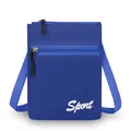 Blaue vielseitige Crossbody-Handytasche mit Rautenstruktur und Sport-Aufdruck im Trend - Blau