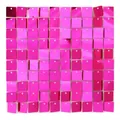 Paneles de pared de lentejuelas rosa intenso con cuadrados brillantes para eventos - Rojo Rosa (7026) / 30*30cm