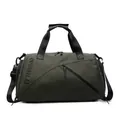Bolsa de viaje verde oliva con revestimiento impermeable y correa ajustable - Verde