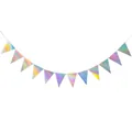 Holographic iridescent triangle bunting banner for disco birthday party decorations - Triangle Flag Style