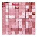 Dettaglio di paillettes quadrate in oro rosa per sfondi decorativi di feste e nozze - Rosa 7031