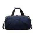 Bolsa de deporte azul oscuro con separación de húmedo y seco y zapatero - Azul