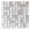 Quadratische weiße Paillettenwand mit 10x10 Raster für glänzende Partydekorationen - Weiß (7036) / 30*30cm