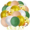 Kit ghirlanda di palloncini verde salvia e oro con coriandoli per decorazioni festa - Combinazione di Palloncini (Stile 1)