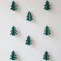 3D dark green paper Christmas tree garland hanging decoration for festive ceiling decor - Stereoscopic Design Style
