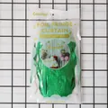 Green metallic foil fringe curtain in retail packaging for festive party background - 100cmx200cm / Green