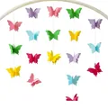 3D colorful paper butterfly garland for party decoration and festive room ornaments - Rainbow Small