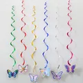 Detail of colorful butterfly spiral hanging decorations for birthday party set - Butterfly Hanging Swirls without Flowers (Set of 6)