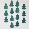 Vertical 4m dark green paper Christmas tree garland for festive wall and ceiling decor - Standard Length Multi-piece Style