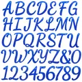 Lettere e numeri glitterati blu per decorazione striscione di festa di compleanno - Blu