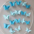 3D butterfly hanging paper garland in gradient blue tones for party decoration - Small Gradient Blue