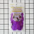 Rideau à franges en aluminium violet brillant pour décorations de fête festives - 100cmx200cm / Violet