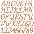 Rose gold glitter alphabet and number banner kit for custom DIY retirement party decorations - Rose Gold