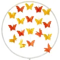 3D butterfly garland decoration with vibrant yellow and orange tiered paper butterflies - Small Gradient Orange