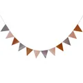 Metallic silver, copper, and pink triangle bunting banner for birthday party decoration - Dark and Light Coffee Triangle