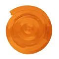 Metallic orange PVC swirl ceiling decorations for birthday party and festive venue decor - Double Spiral / Orange