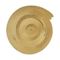 Shiny gold metallic PVC hanging swirl decoration for festive birthday and wedding parties - Double Spiral / Light gold