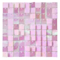 Pannello per parete scintillante rosa e viola cangiante con paillettes quadrate - Rosa Olografico 9003