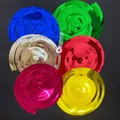 Colorful metallic foil spiral swirls in six vibrant shades for festive party decorations - Double Spiral / Colorful