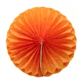 Vibrant orange honeycomb paper fan ornament for festive party and table decoration - 15CM / Orange