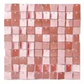 Roségoldene Paillettenwand-Paneele mit quadratischen Pailletten für Partydekorationen - Mattrosa (6028) / 30*30cm