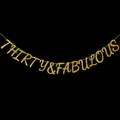 Glittery gold Thirty & Fabulous banner for 30th birthday party background decoration - Thirty And Fabulous