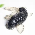 Artistic black koi fish ornament made of natural crystal resin for home decor - Obsidian