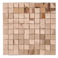 Quadratische Paillettenwand in Roségold mit reflektierenden Elementen für Party-Dekoration - Hellroségold (7008) / 30*30cm