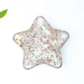 Bandeja de joyería en forma de estrella con cristales rosas y detalles dorados - Cuarzo Fresa