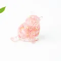 Statuetta gatto rosa in resina con scaglie dorate, gatto in cristallo decorativo - Quarzo Cocomero
