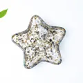 Bandeja de resina en forma de estrella con pan de oro y cristales para decoración hogar - Labradorita