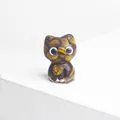 Cute resin cat figurine with tiger eye crystal stones and large expressive eyes - Tiger's Eye